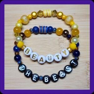 Beauty & The Beast Bracelet Duo, Size 6"